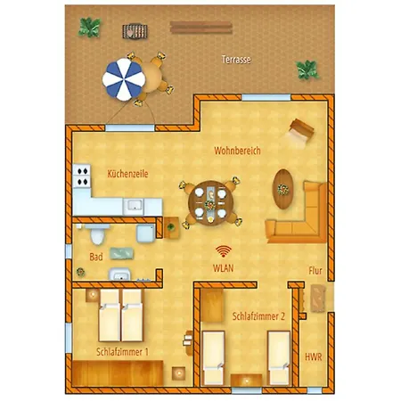公寓 Haus Vincent, Whg 1 奥斯特西巴德钦诺维茨